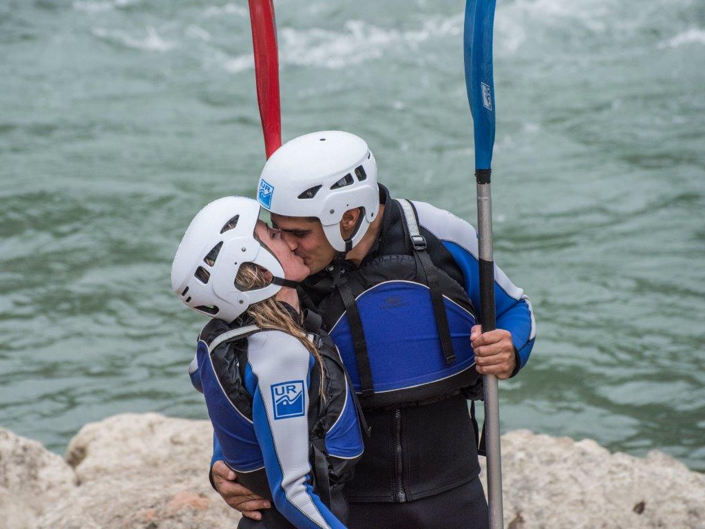 aventura en pareja en el río Gállego Huesca